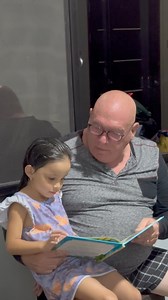 Such a beautiful sight. Thank you Daddy Jeff for reading a book to Maria. We love you mahal ko | Mariya Esther