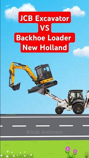 JCB Mini Excavator Vs Backhoe loader New Holland #excavator #backhoeloader