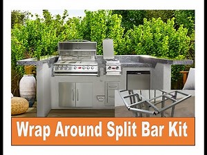 DIY Outdoor Kitchen Wrap Around Split Bar Counter Frame Kit
