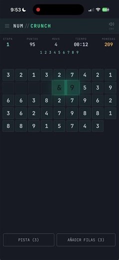 NUM//CRUNCH Gameplay — Number Puzzle Game #puzzlegame #braingames #mobilegame #mathgame #casualgames