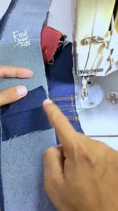 easy way to join waistband to jeans material #sewing #jeans #sewingtutorial #Rell | Swedy Erwin