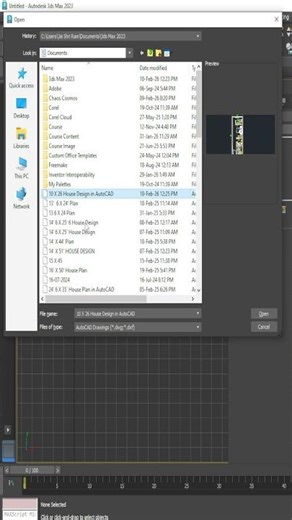 AutoCAD Link File in 3Ds Max Hindi #3dsmax #sketchup #autocadblocks #autocadlt #cadquery
