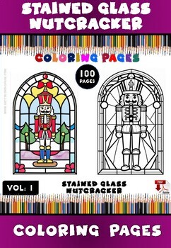 Discover Holiday Magic with Stained Glass Christmas Nutcracker Coloring Pages V1