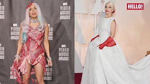 5.2K views · 56 reactions | Discover Lady Gaga's most jaw-dropping outfits and red carpet moments of all time, from her VMAs meat dress to her Oscars fashion and her House of Gucci promo wardrobe. | HELLO! | Facebook