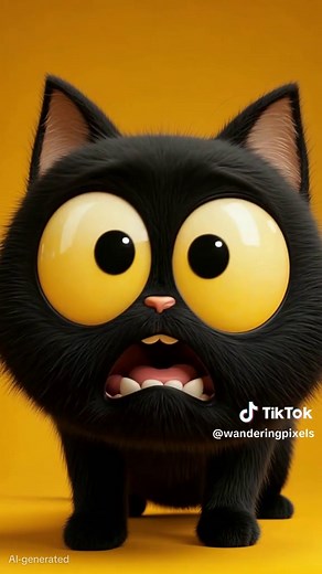 Whimsical Black Cat Live Wallpaper Animation