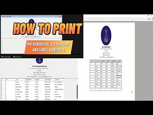 How to print Datagridview, Picturebox and Label controls | C# Windows Form | With Source code