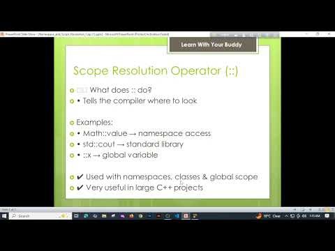 Tutorial 27 : Mastering Multiple Namespaces: The C++ Scope Resolution Operator (::) Explained