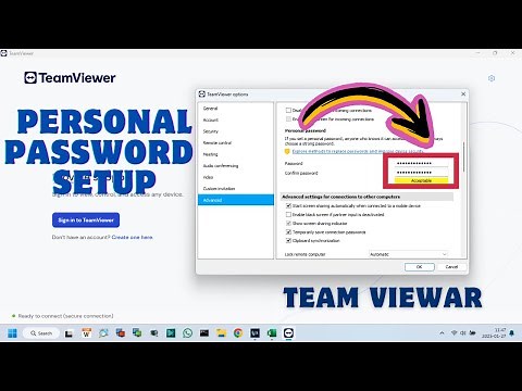 How to set personal password in TeamViewer