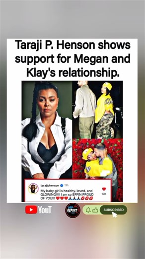 💖Taraji P. Henson shows love for Megan & Klay: “My baby girl is healthy, loved, and GLOWING!”#shorts