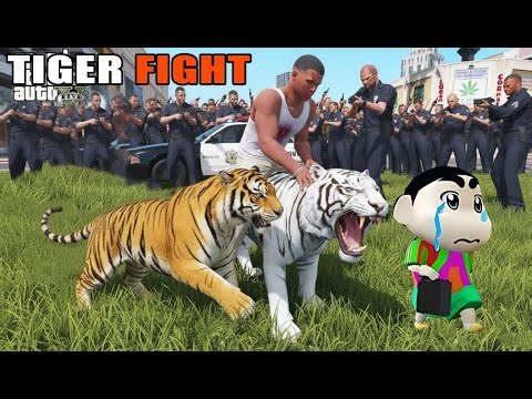 Franklin & Shinchan Catch the RAREST White Tiger in GTA 5! (Mission Impossible)