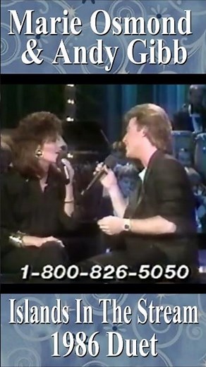 Marie Osmond & Andy Gibb “Islands In The Stream” 1986 Live Duet