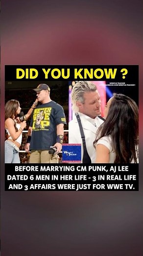 AJ Lee had many relationships before she married CM Punk in her life #ajlee #cmpunk #wweraw