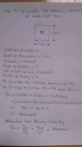How to determine the bearing capacity of the soil (Hard clay) | Benjamin Nwobu