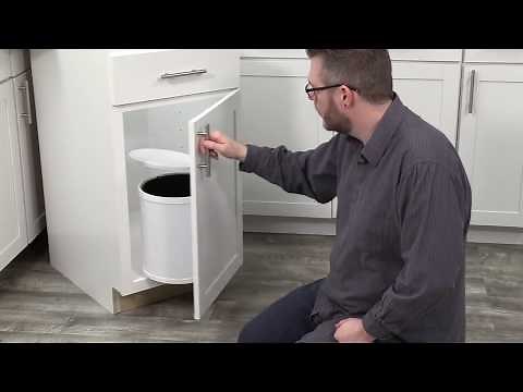 How to install a Pivot Out Trash Bin in face frame cabinets - Real Solutions for Real Life®
