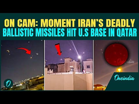 VIDEO: Moment Iran Hits Al-Udeid U.S Soldier Bases In Qatar| BIG Explosion- 6 Missiles Pound US Army