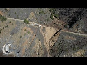 Drone Footage Shows Damage from Highway 1 Landslide Near Big Sur