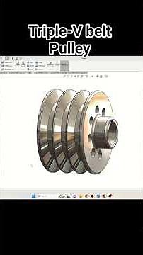 Triple V-belt Pulley SolidWorks Tutorial! Exercise 164