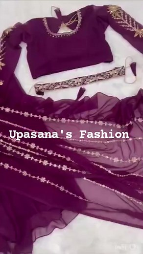 2.7K views · 20 reactions | Heavy Georget Size- 36 To 44 #ethnicwear #newarrivals #reelsfb #reelkarofeelkaro #lahengacholi #trendingreels #shortreels #trending #indianfashion #upasanasfashion | Upasana's Fashion | Facebook