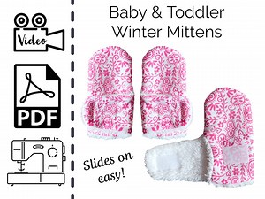 Baby and Toddler Winter Wrap Mittens Sewing Pattern & VIDEO Tutorial | Printable PDF | Easy DIY Gift to Sew | Instant Download | Instruction - Etsy UK