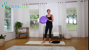 Extra Large Balance Disc Wobble Cushion with Premium Chair Fabric Cover, Stability Core Trainer for Home or Office Desk Chair, Kids Alternative Classroom Sensory Wiggle Seat