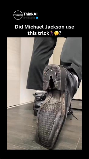 ThinkAI on Instagram: "Dm for Credit / Removal The video shows a dancer demonstrating the famous anti-gravity forward lean from Michael Jackson's "Smooth Criminal" using a simple mechanical shoe trick with heel slots anchoring to floor pegs, recreating the iconic move in about 28 seconds and sparking debate on whether MJ used a similar method. Posted by ~97k followers) on December 27, 2025, it rapidly amassed over 1.4 million views, 1.8k likes, and 204 replies, proving how timeless dance illusio