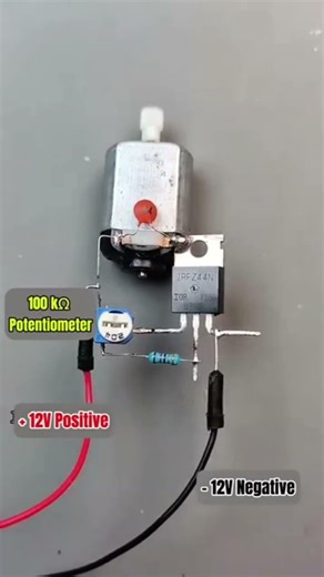 Simple DC Motor Speed Controller Using a MOSFET... Diy Electronics...Follow for more like this.