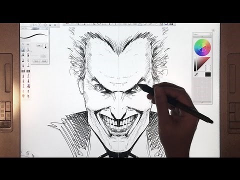 Drawing an ALEX ROSS style JOKER with Sketchbook Pro