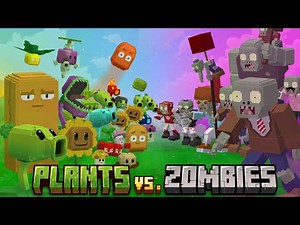 Plants vs Zombies ADDON Minecraft Pe. Bedrock 1.21+