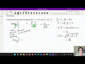 Scalar and Vector Projection of a Vector onto Another Vector