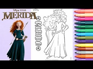 Coloring DISNEY PRINCESS MERIDA Coloring Page ✨