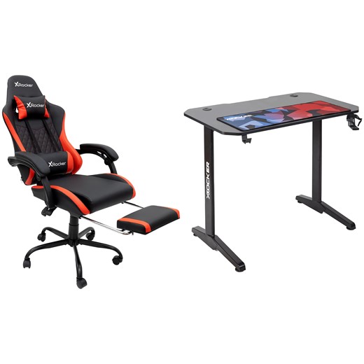 X Rocker Apex Gaming Chair and X Rocker Turbo Desk, Set