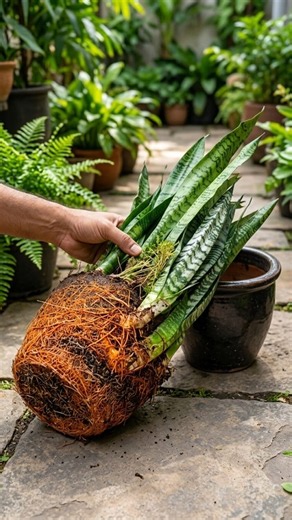 How to Take a Snake Plant Out of Its Pot 🌿😱