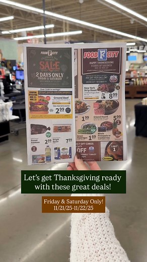 Get ready for Thanksgiving with unbeatable deals this Friday & Saturday (11/21/25-11/22/25)! 🍁🍂 Shop fresh produce, meats, and more. See our weekly ad for all the savings! | Food City