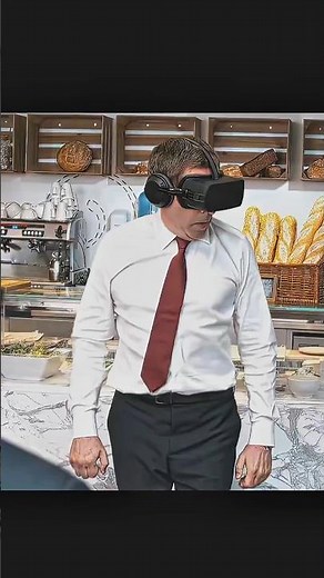 Man Tries VR Headset in Public for the First Time 😂 | Funniest VR Reaction Ever!#usashorts