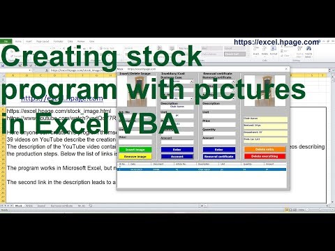 Creating stock program with pictures in Excel VBA yyy