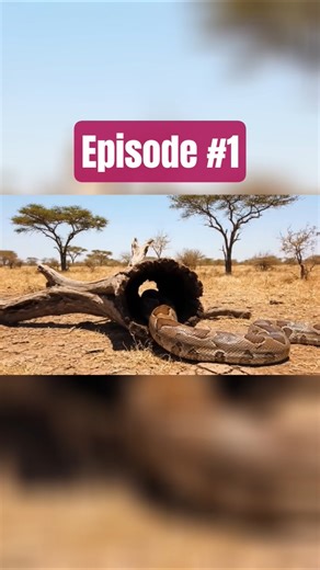 Mystery in the Savanna: Python’s Hidden Adventure #Shorts