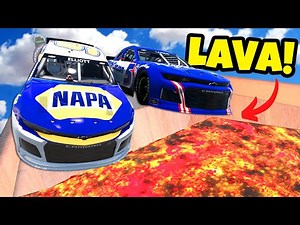 Testing NASCAR Stock Cars vs LAVA Jumps and it Ends in Crashes! (BeamNG Drive Mods)