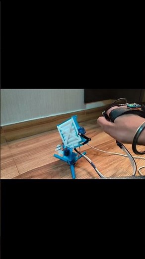 Hand Gesture Controlled Nerf Turret made with Arduino || #Shorts #YoutubeShorts #arduinoproject