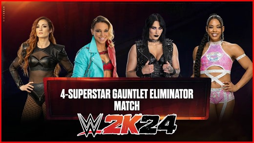 WWE 2K24 - 4-woman gauntlet eliminator match