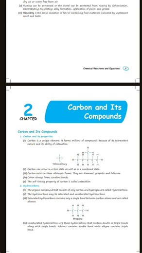 CBSE Class-10th Science CH-Chemical reaction and equation and Carbon and Compounds notes.Subscribe