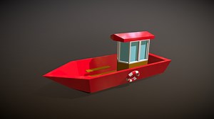 low poly boat - Download Free 3D model by jobcam