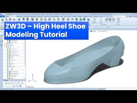 ZW3D - High Heel Shoe Modeling Tutorial