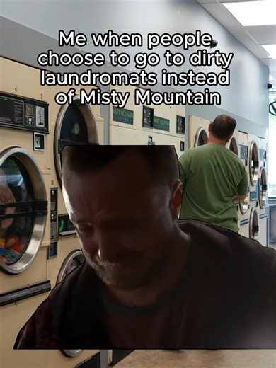 Me when people choose to go to dirty laundromats instead of Misty Mountain Coin Laundry Wash n' Fold 🤣