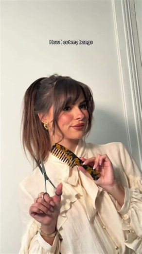 How I Cut My French Bangs: Easy Bangs Tutorial