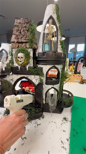 From Playhouse to Haunted Mansion: My Spooky Fisher-Price Dollhouse Makeover 👻 I took an old plastic Fisher-Price dollhouse and gave it a spooky second life 👻✨ Painted with a crackle finish, aged wood panels, moss, and handmade shingles, this haunted house makeover is pure Halloween magic! 🕯️🕸️ Perfect DIY project for Halloween lovers, dollhouse collectors, or anyone obsessed with creepy-cute decor. It’s proof that even a bright, plastic toy can become a gothic showpiece with the right paint