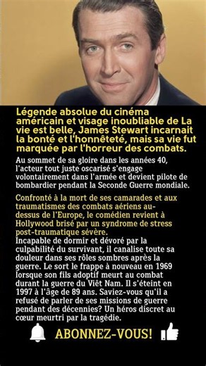 Enfer de la guerre, choc post-traumatique et deuil: le drame de James Stewart!