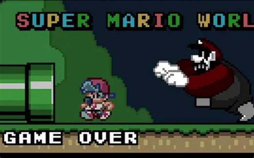 Game Over in Super Mario World Style