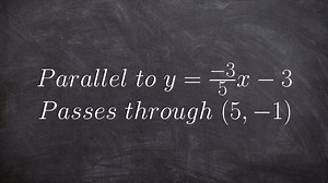 How to write the equation of a line parallel to another through a point