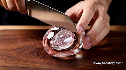 Slicing Glass Fruit: ASMR Satisfying Video Part 4