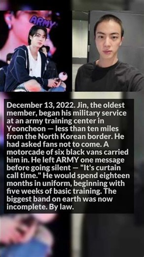 What Happened When BTS Jin Became the First to Enlist